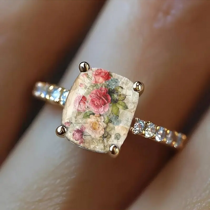 Rose Square Ring
