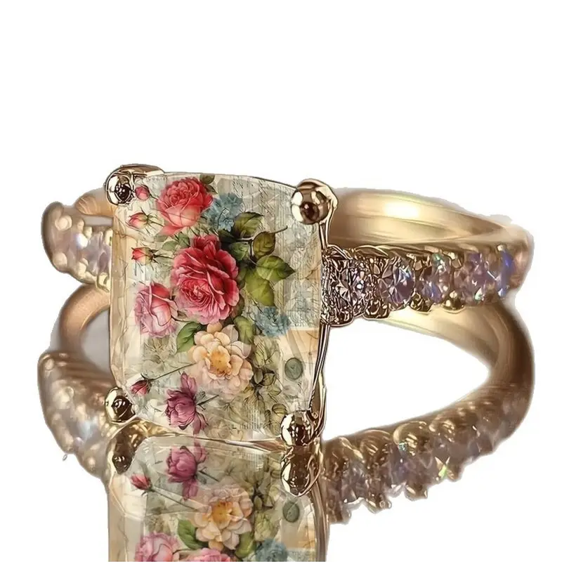 Rose Square Ring