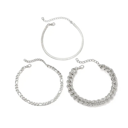 3pc Luxe Anklet Set