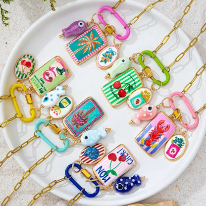 6pc Summer Carabiner Necklace
