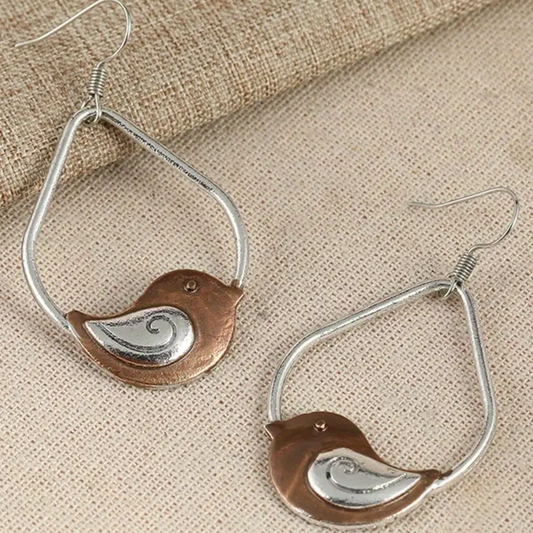 Vintage Cute Bird Earrings