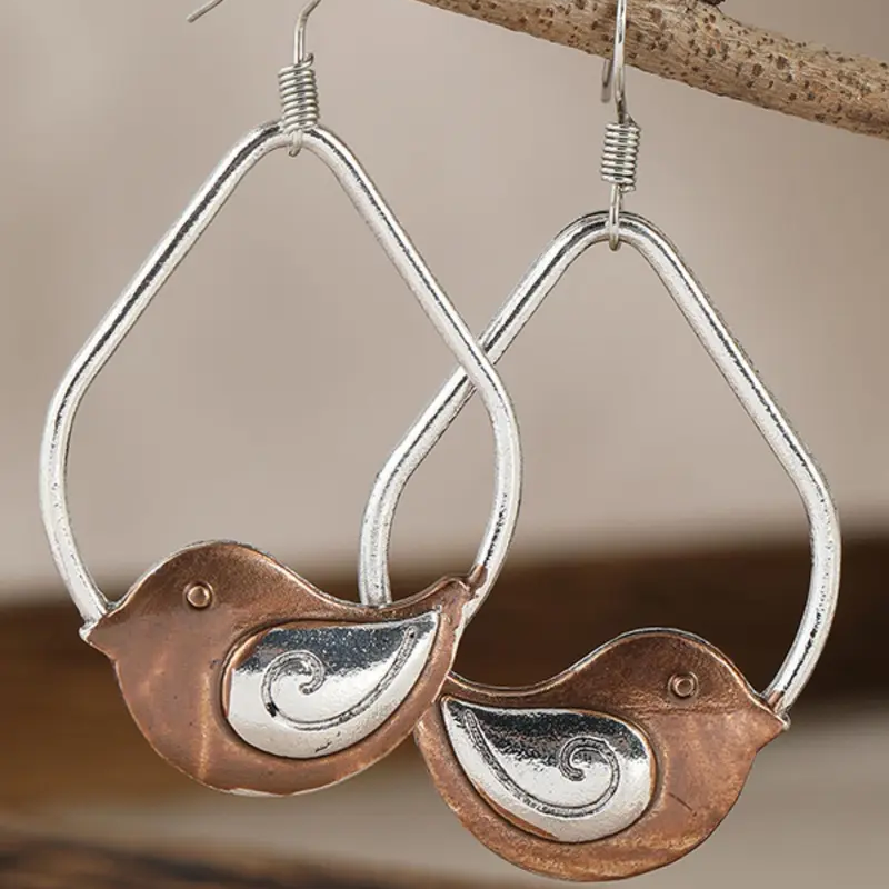 Vintage Cute Bird Earrings
