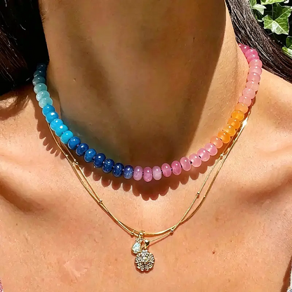 Sunset Ombre Beaded Necklace