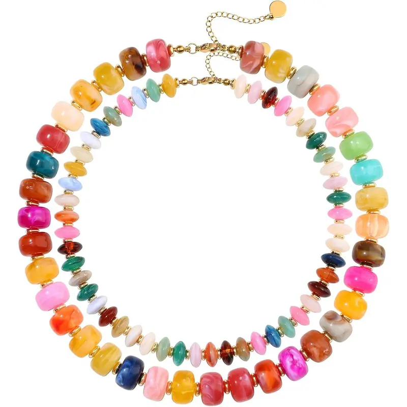 2pc Chunky Beaded Necklaces