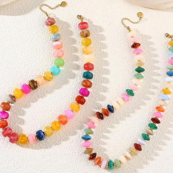 2pc Chunky Beaded Necklaces