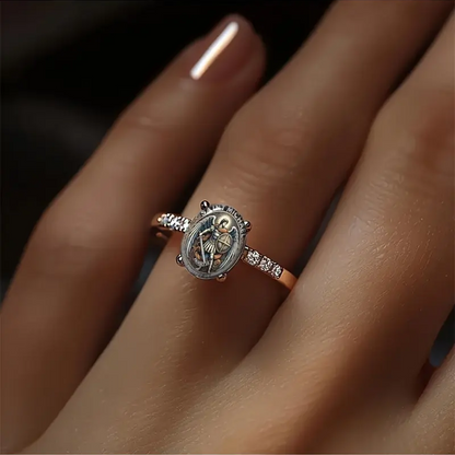 Saint Michael Oval Ring