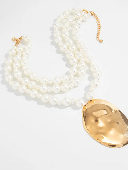 Multilayer Exaggerated Pearl Necklace Set