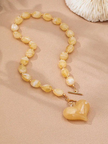3pc Chunky Heart Necklace Set