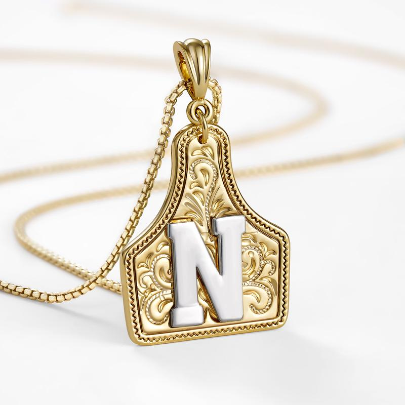 Initial Tag Necklace