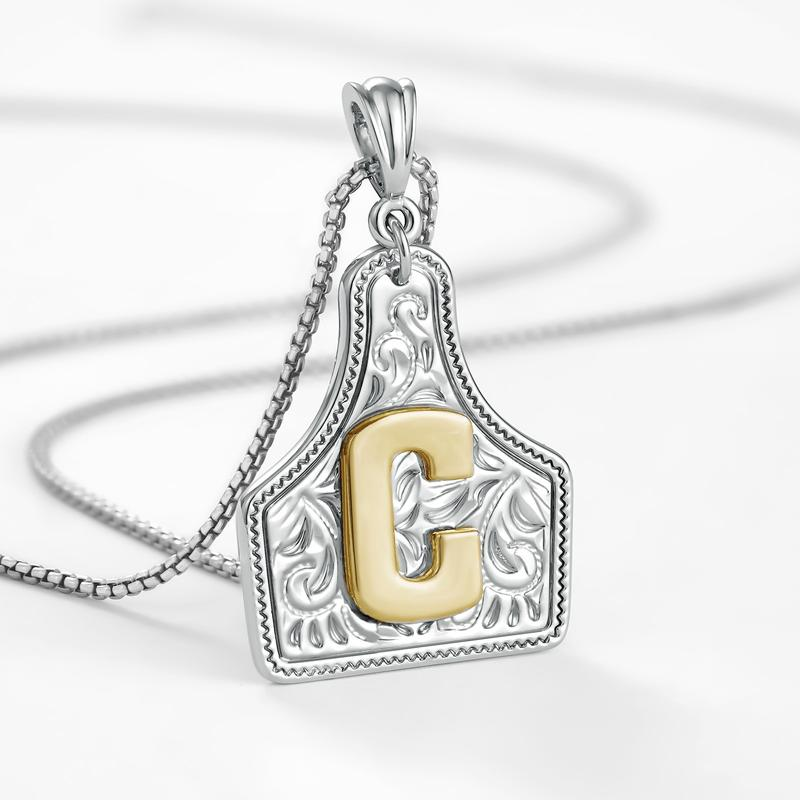 Initial Tag Necklace