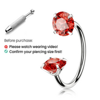 Silver - Garnet Red