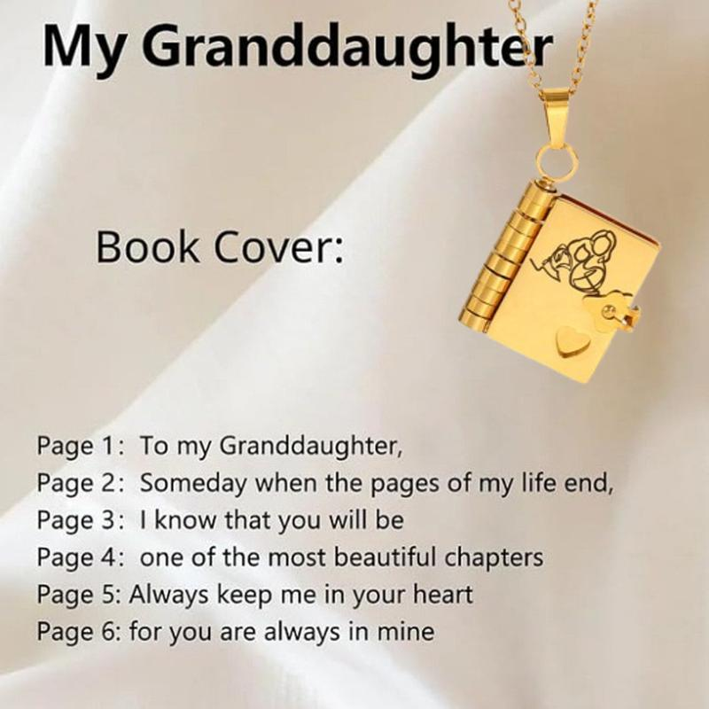 Book Necklace For Granddaughter