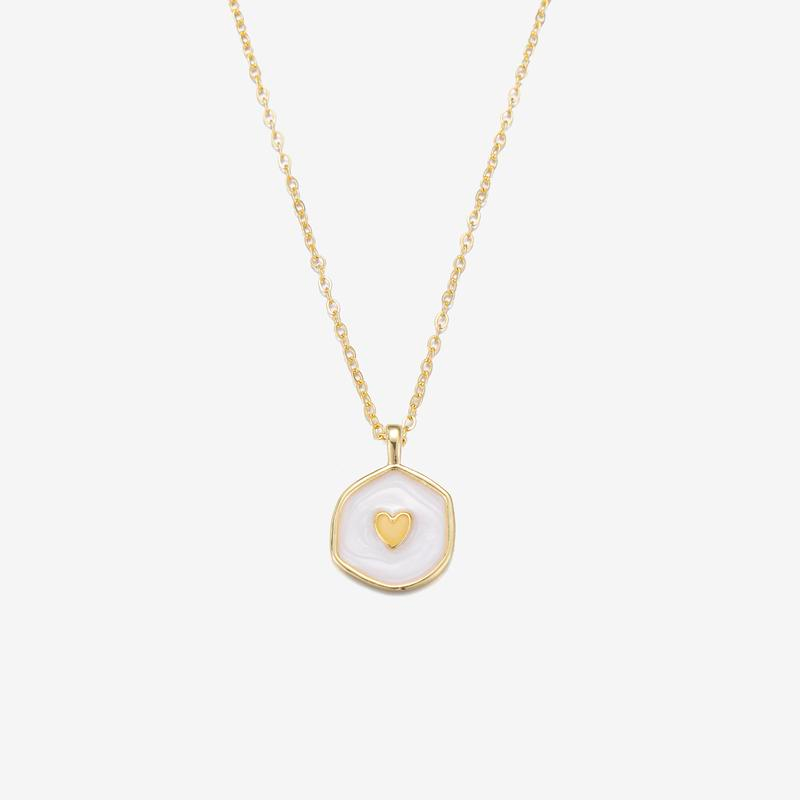 Two Tone Glow Heart Necklace