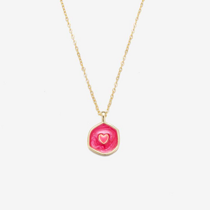 Two Tone Glow Heart Necklace