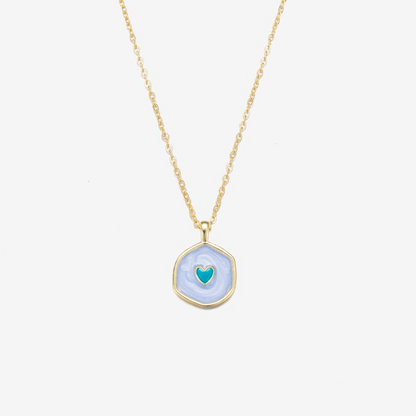 Two Tone Glow Heart Necklace