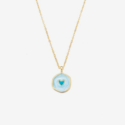 Two Tone Glow Heart Necklace