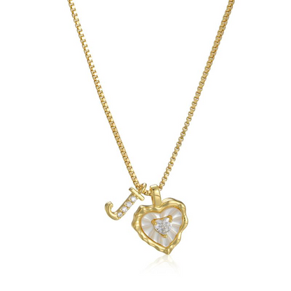 Scalloped Shell Heart Necklace