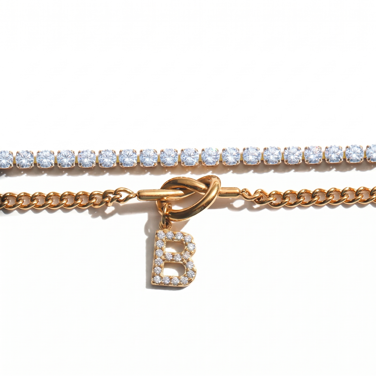 2pc Sparkle Knot Bracelet