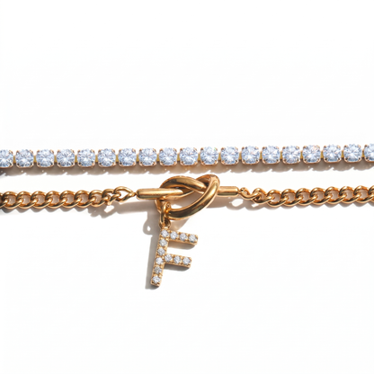 2pc Sparkle Knot Bracelet