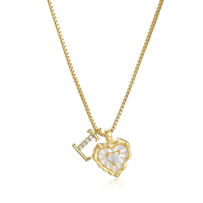 Scalloped Shell Heart Necklace