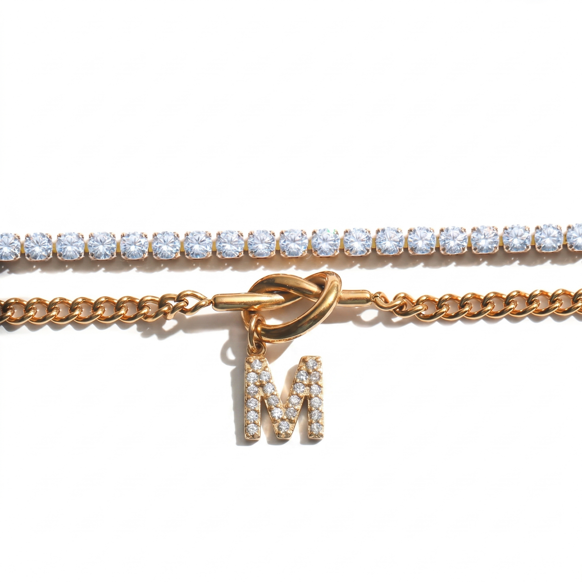 2pc Sparkle Knot Bracelet
