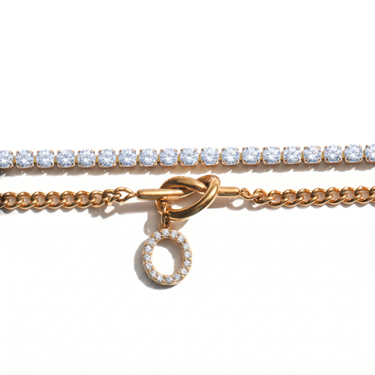 2pc Sparkle Knot Bracelet