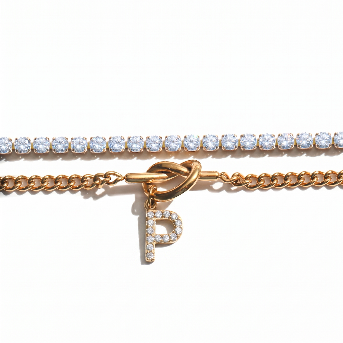 2pc Sparkle Knot Bracelet