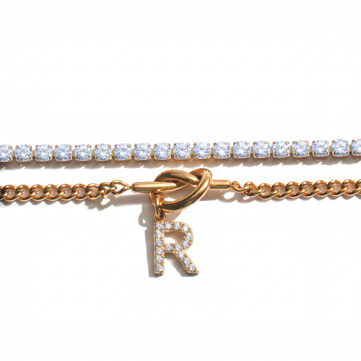 2pc Sparkle Knot Bracelet