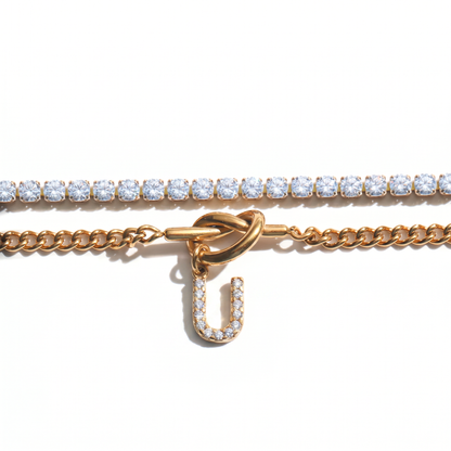 2pc Sparkle Knot Bracelet