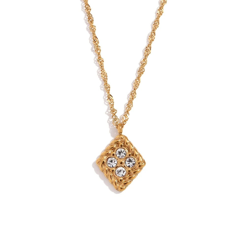 Colorful Rhinestone Cookies Necklace