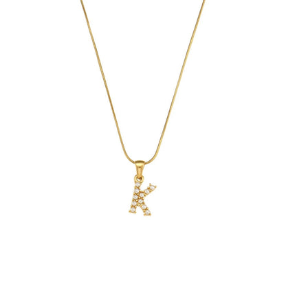 Pearl Letter Initial Necklace