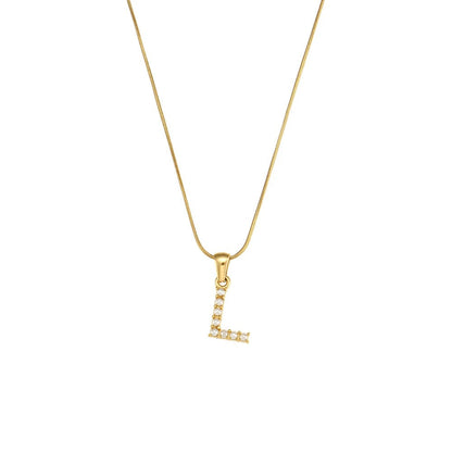Pearl Letter Initial Necklace