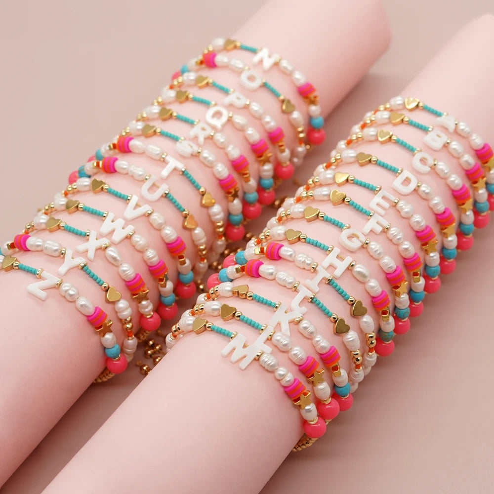 Color Splash Initial Bracelet