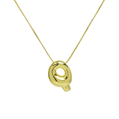Chunky Balloon Initial Letter Necklace