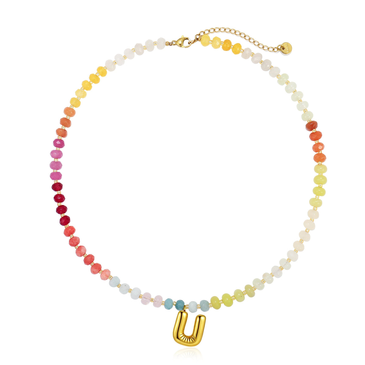 Colorful Balloon Letter Necklace