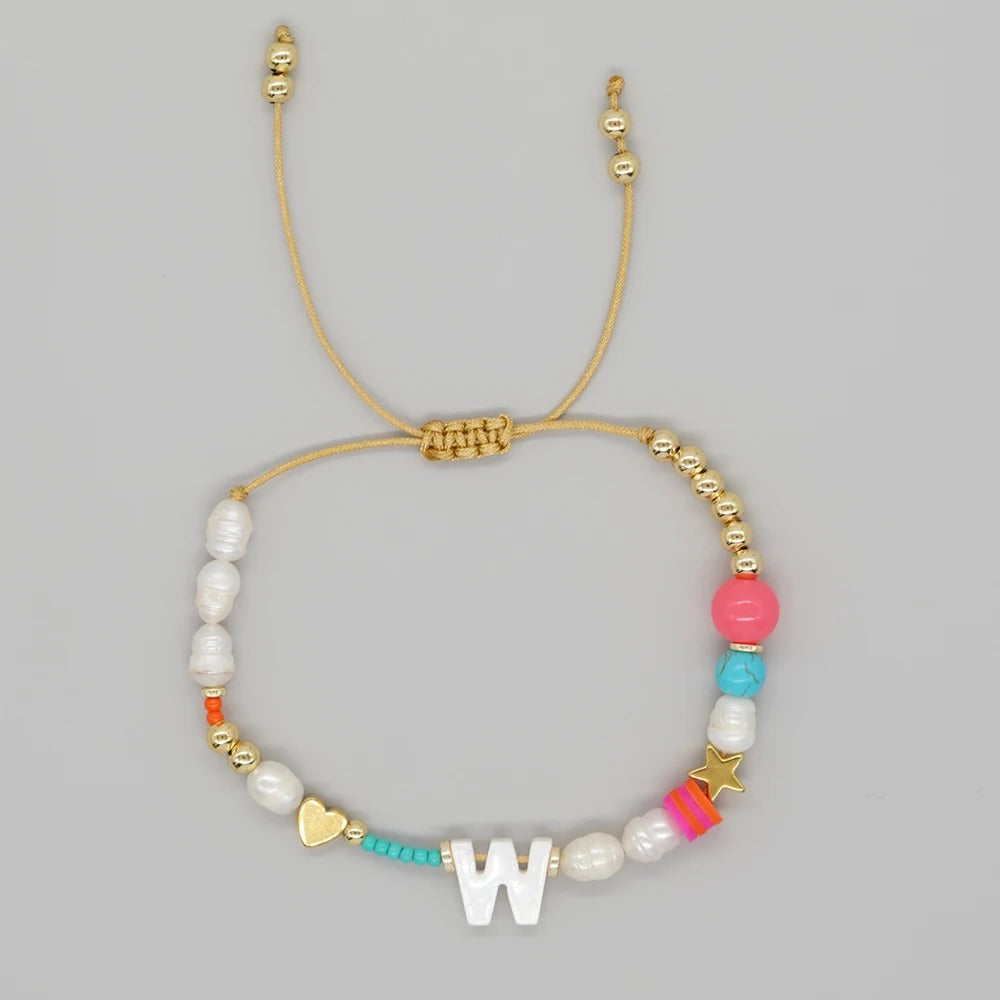 Color Splash Initial Bracelet