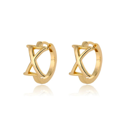 Minimal Initial Letter Stud Earrings