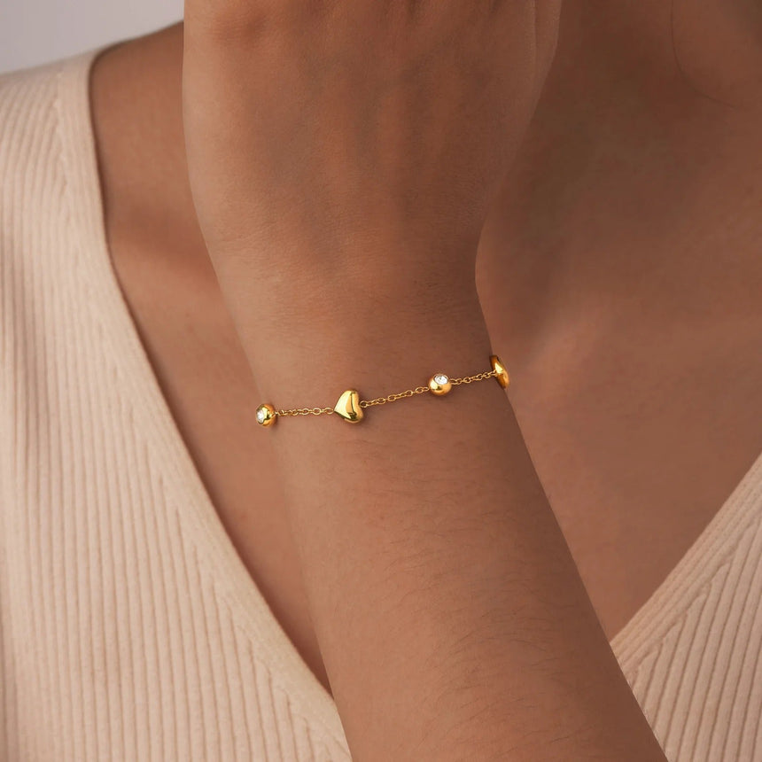 Dainty Heart Friendship Bracelet