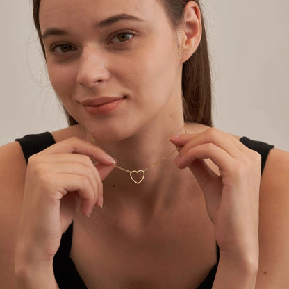 Hollow Heart Necklace