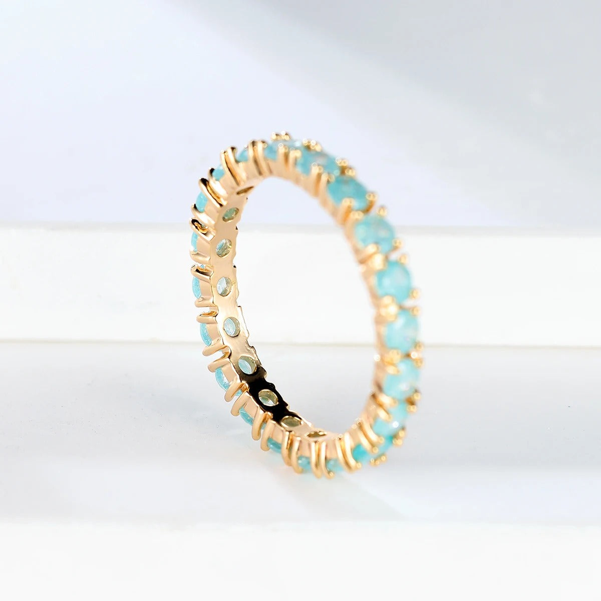Ice Flower Stone Stacking Ring