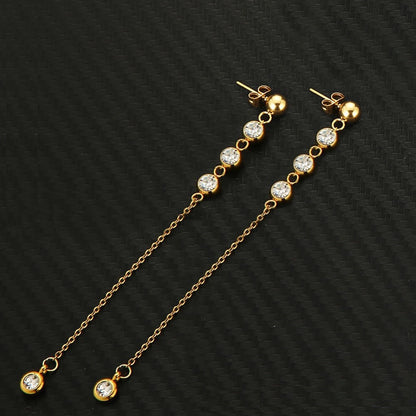 Hanging Crystal Necklace & Earring Set