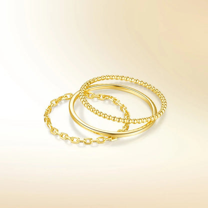 3pc Minimal Assorted Ring Set