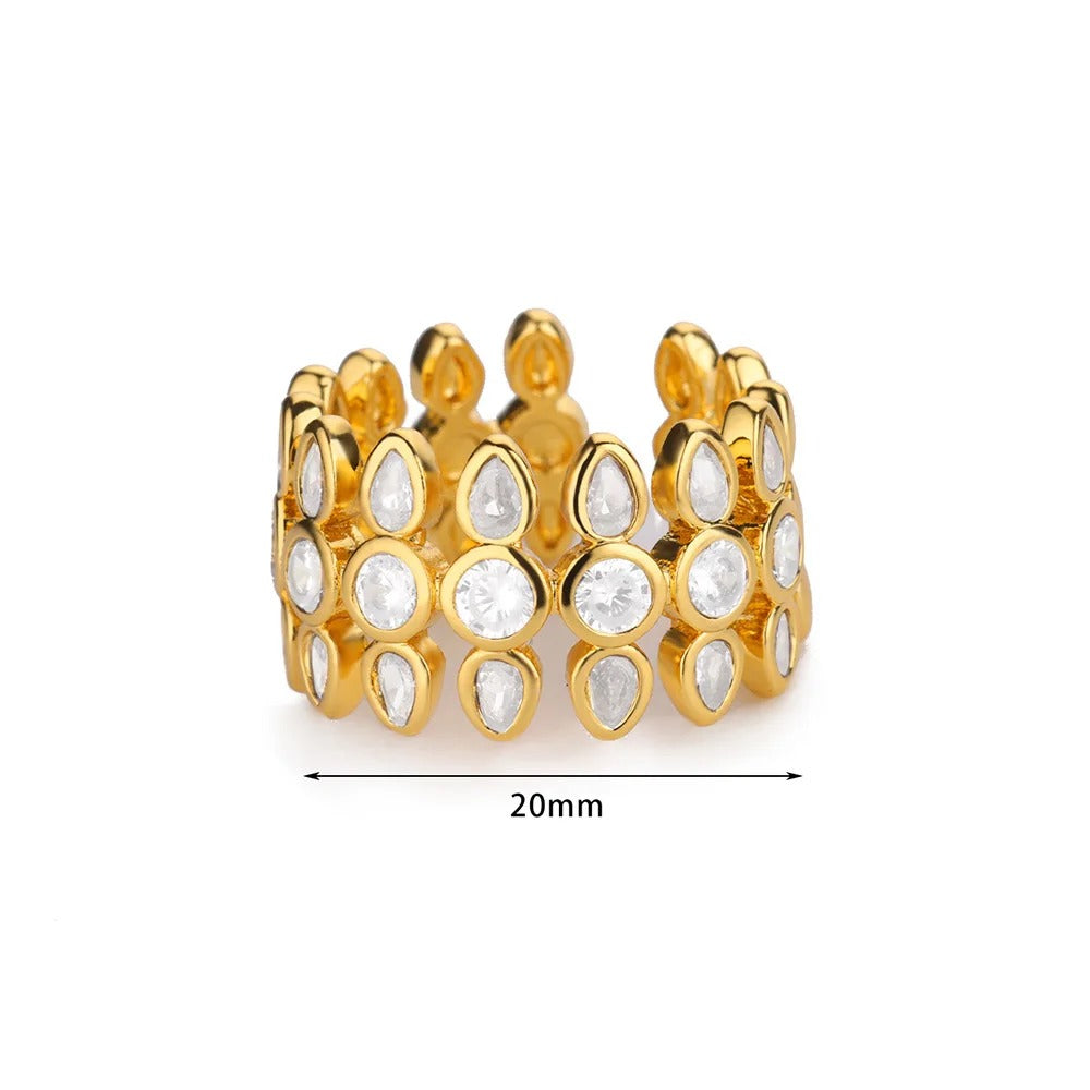 Royal Three Layered Crown Ring