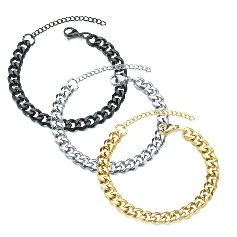 Minimal Cuban Chain Bracelet