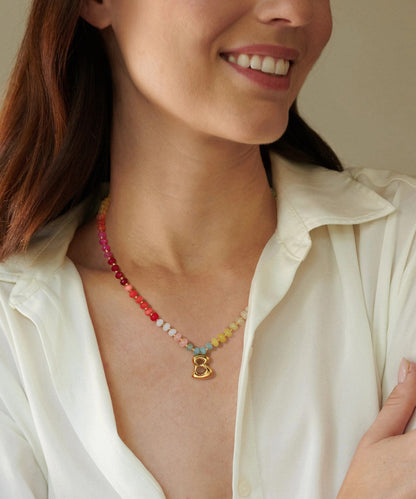 Colorful Balloon Letter Necklace