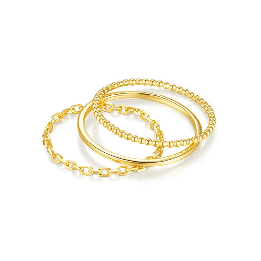 3pc Minimal Assorted Ring Set
