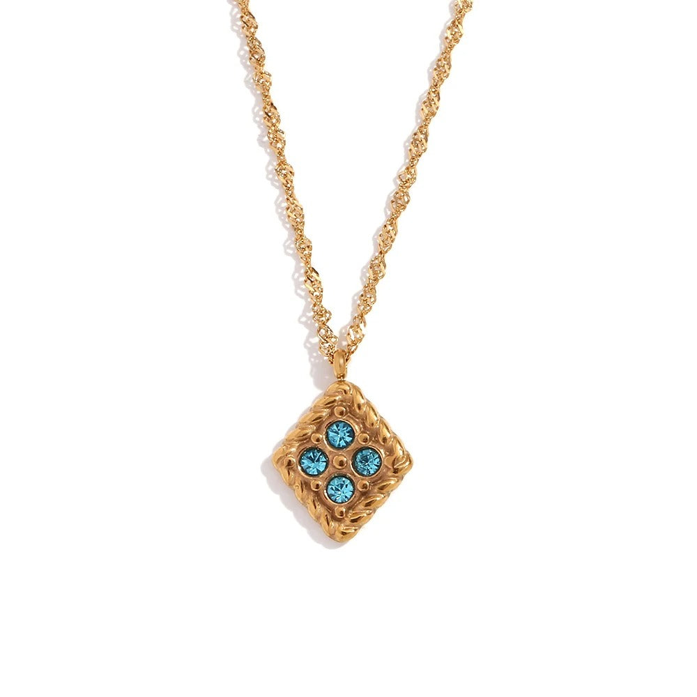 Colorful Rhinestone Cookies Necklace