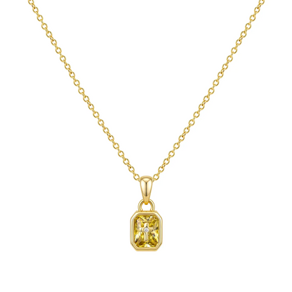 Cross Birthstone Necklace