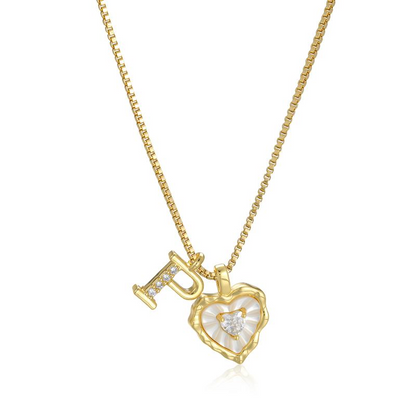 Scalloped Shell Heart Necklace