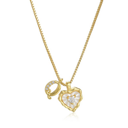 Scalloped Shell Heart Necklace